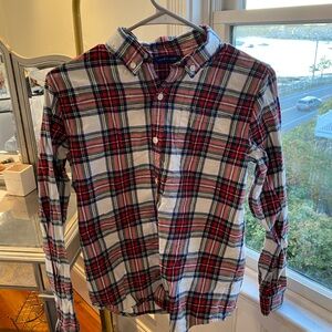 Janie and Jack boys plaid collard shirt in EUC